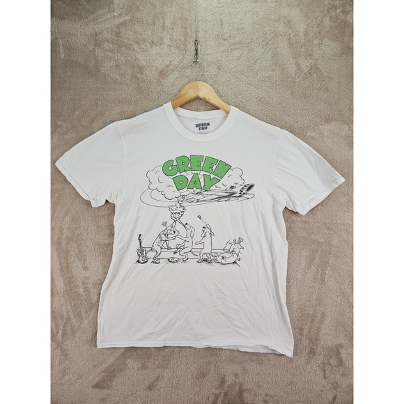 Green Day Other - Green Day Dookie Graphic T-shirt Vintage Style Short Sleeve White Tee Size L